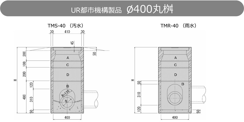 UR都市機構製品　φ400丸桝