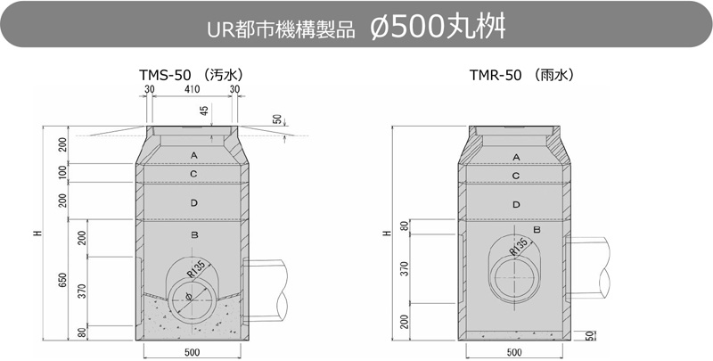 UR都市機構製品　φ500丸桝